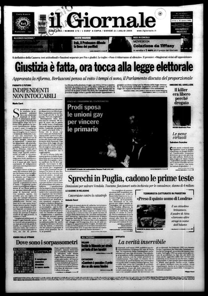 Il giornale : quotidiano del mattino